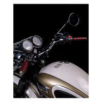 Trip Machine, leather handlebar grip wraps - Cherry